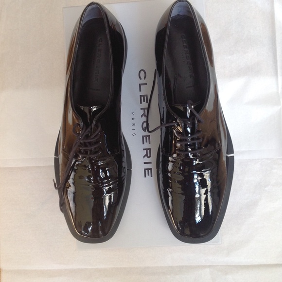 CLERGERIE Black Genuine Leather Shoes** 42, 12